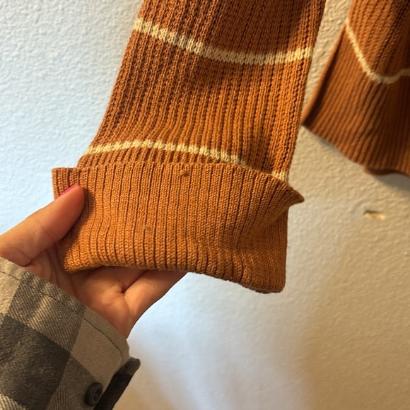 Promesa striped neck sweater size large - Picture 2 of 5